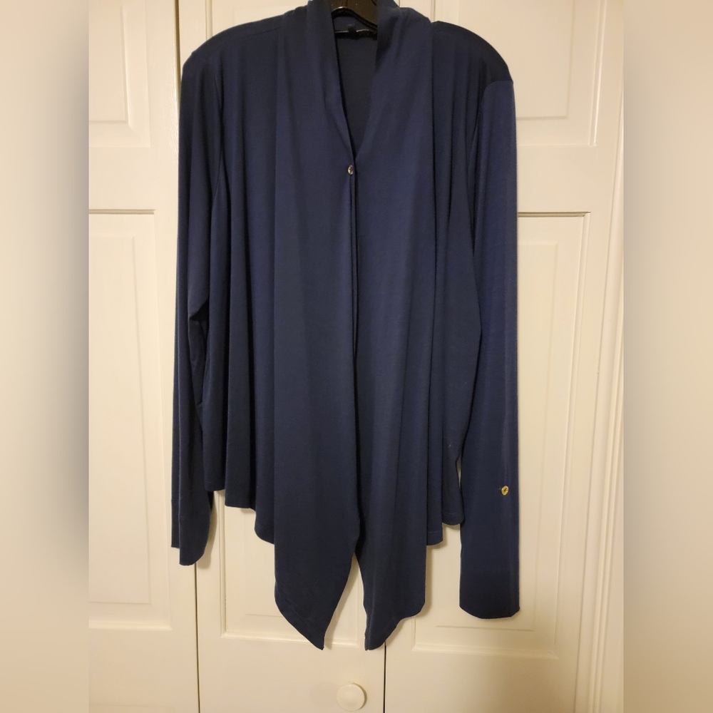 Ambernoon II Women's Elegant Blue Cardigan Size Large EUC